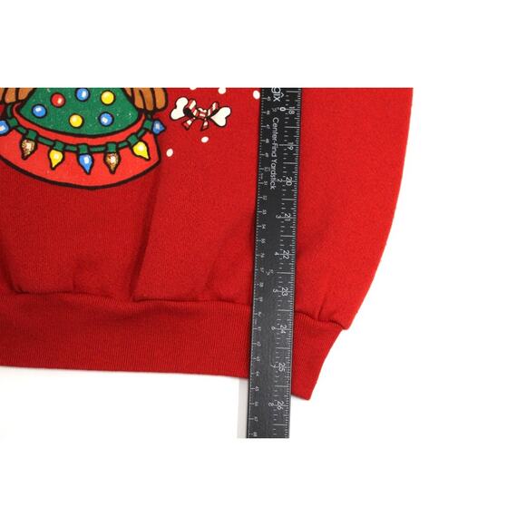 Vintage Puppy Dog Angel Christmas Sweatshirt Medium - Picture 7 of 7